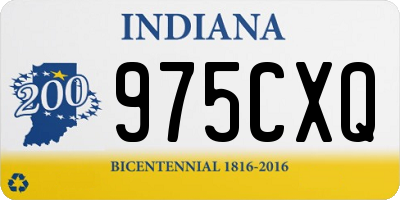 IN license plate 975CXQ