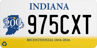 IN license plate 975CXT