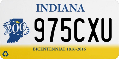 IN license plate 975CXU
