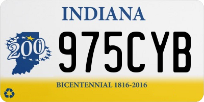 IN license plate 975CYB