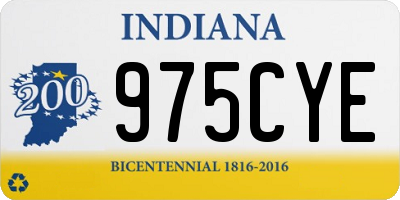 IN license plate 975CYE