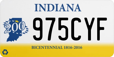 IN license plate 975CYF