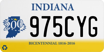 IN license plate 975CYG