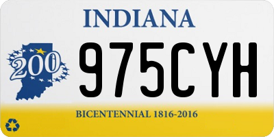 IN license plate 975CYH