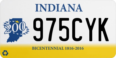 IN license plate 975CYK