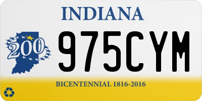 IN license plate 975CYM