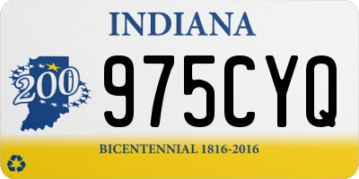 IN license plate 975CYQ