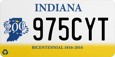 IN license plate 975CYT