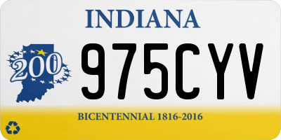 IN license plate 975CYV