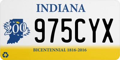 IN license plate 975CYX
