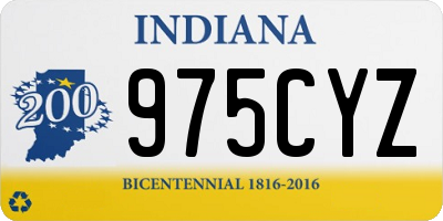 IN license plate 975CYZ