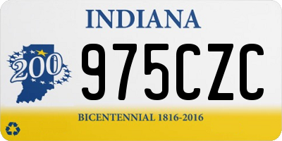IN license plate 975CZC