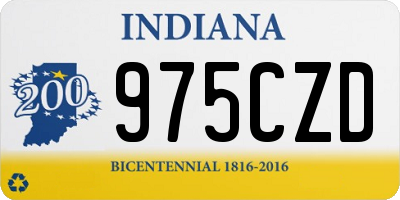 IN license plate 975CZD