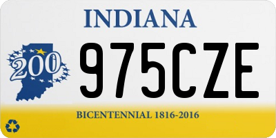 IN license plate 975CZE