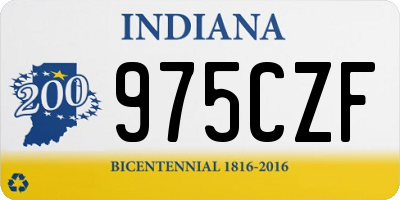 IN license plate 975CZF