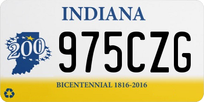 IN license plate 975CZG