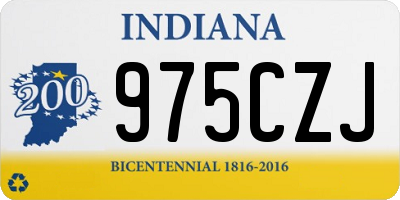 IN license plate 975CZJ