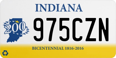 IN license plate 975CZN