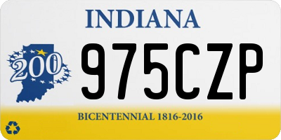 IN license plate 975CZP