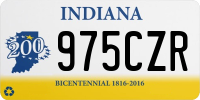 IN license plate 975CZR