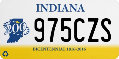 IN license plate 975CZS