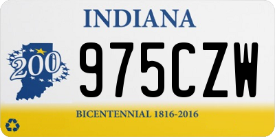 IN license plate 975CZW