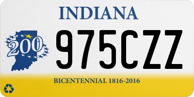 IN license plate 975CZZ