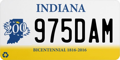 IN license plate 975DAM