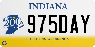 IN license plate 975DAY