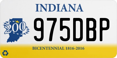 IN license plate 975DBP