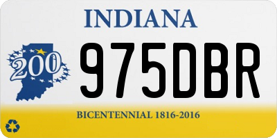 IN license plate 975DBR