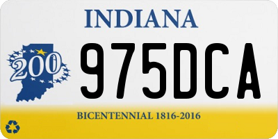 IN license plate 975DCA