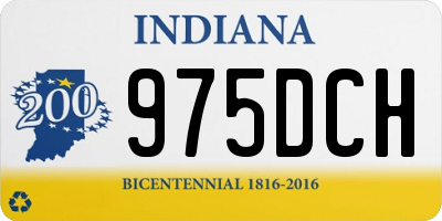 IN license plate 975DCH