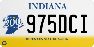 IN license plate 975DCI