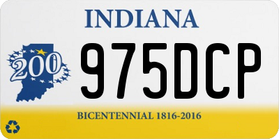 IN license plate 975DCP