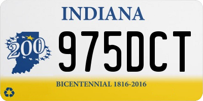 IN license plate 975DCT