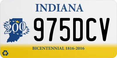 IN license plate 975DCV