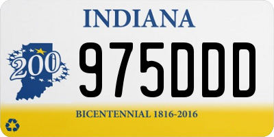 IN license plate 975DDD