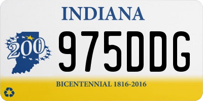 IN license plate 975DDG