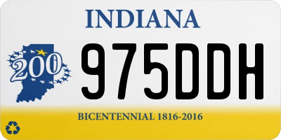 IN license plate 975DDH
