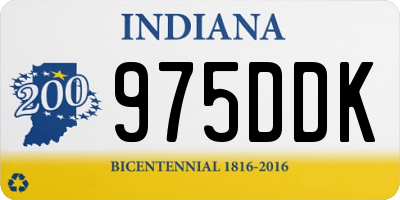 IN license plate 975DDK