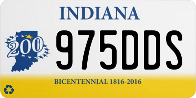 IN license plate 975DDS
