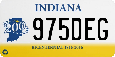 IN license plate 975DEG