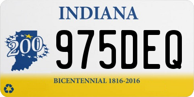 IN license plate 975DEQ