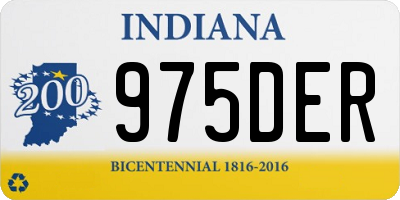 IN license plate 975DER