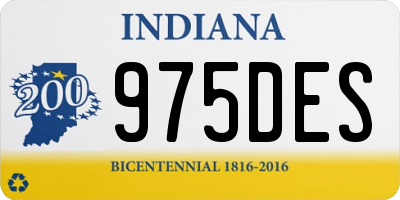 IN license plate 975DES