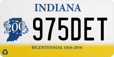 IN license plate 975DET