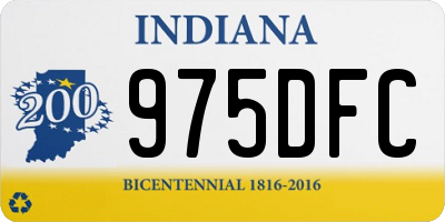 IN license plate 975DFC