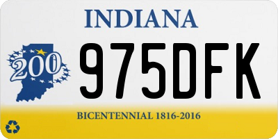 IN license plate 975DFK