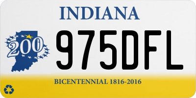 IN license plate 975DFL